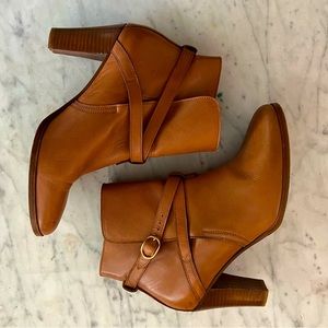 Sezane Tan Ankle Boots